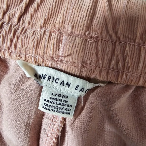 American Eagle Joggers Womens Large Pink Corduroy Stretch Drawstring Pull On‎ - Picture 7 of 15